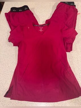 Koi Lite by Kathy Peterson 3 piece Scrub Bundle Top and 2 pairs of pants XS